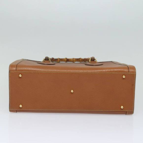 GUCCI Bamboo Hand Bag Leather Brown 002 1186 0260 Auth ep4831 - Picture 10 of 16